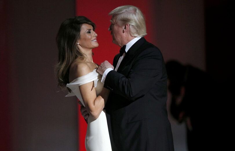 O Presidente e a mulher, na noite da tomada de posse, 11 de janeiro de 2017