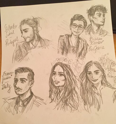 Artistas criam várias ilustrações de Salvador Sobral 