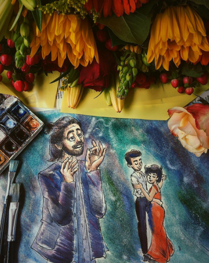 Artistas criam várias ilustrações de Salvador Sobral 