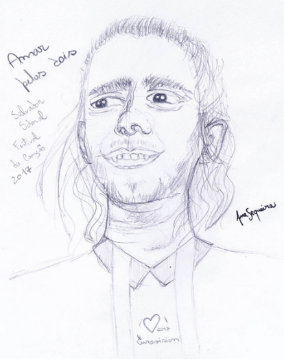 Artistas criam várias ilustrações de Salvador Sobral 