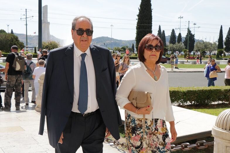 O pai de Zeca, Xavier Pereira, e a madrasta do ator