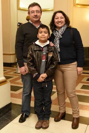 Luís Aleluia com a mulher, Zita Favretto, e o filho João. O ator tem mais um filho, José