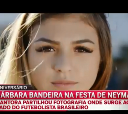 Bárbara Bandeira na festa de Neymar